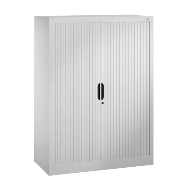 4050646266465 - Rollladenschrank mit Horizontal-Jalousie HxBxT 1345 x 1000 x 420 mm 3 Fachböden 35 Ordnerhöhen lichtgrau