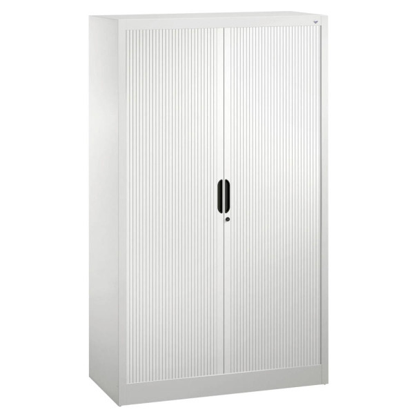 4025314281224 - Rollladenschrank mit Horizontal-Jalousie HxBxT 1660 x 1000 x 420 mm 3 Fachböden 4 Ordnerhöhen lichtgrau