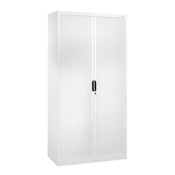 4025314277531 - Rollladenschrank mit Horizontal-Jalousie HxBxT 1980 x 1000 x 420 mm 4 Fachböden 5 Ordnerhöhen weißaluminium