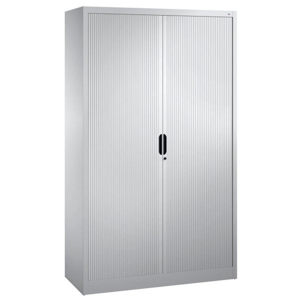 4050646269800 - Rollladenschrank mit Horizontal-Jalousie HxBxT 1980 x 1200 x 420 mm 4 Fachböden 5 Ordnerhöhen weißaluminium