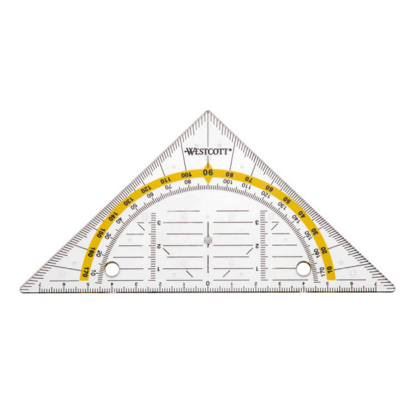 4027521515567 - Kunststoff-Geometriedreieck E-1013900 transparent 16cm mit Abheftlöchern 4027521515567 Westcott