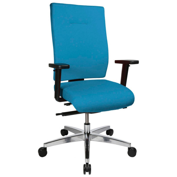 4014296559711 - Bürostuhl Sitness 70 PS79BH W58 Stoff blau Gestell alu