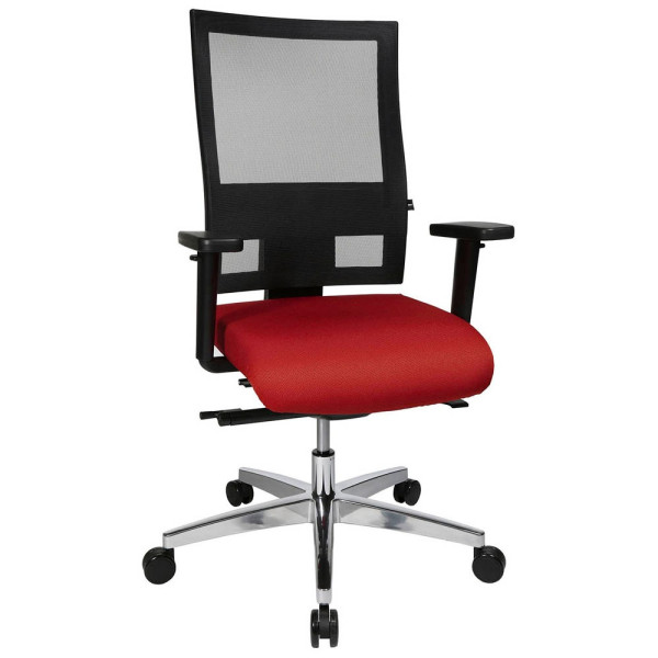 4014296559469 - Bürostuhl Sitness 60 PS69BH W51 rot schwarz alu Stoff