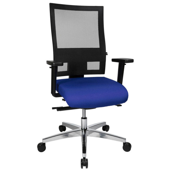 4014296559513 - Bürostuhl Sitness 60 PS69BH W56 blau schwarz alu Stoff