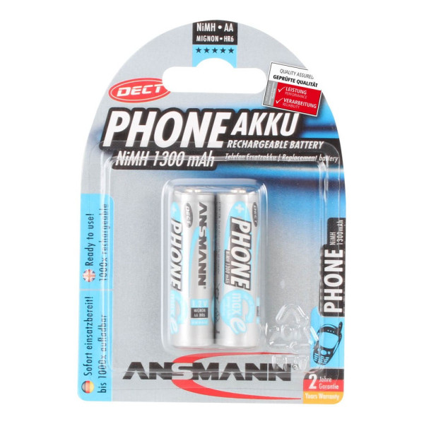 4013674030804 - Mignon (AA)-Akku NiMH DECT maxE HR06 1300 mAh 12 V 4013674030804 2 Stück