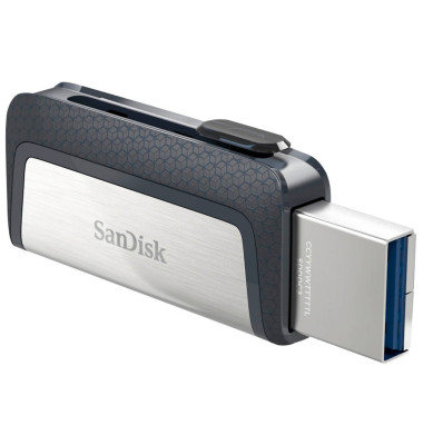 USB-Zusatzspeicher Smartphone/Tablet SanDisk Ultra® DualDrive Silber 128 GB USB 3.0, USB-C™