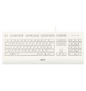 logitech PC-Tastatur Corded 920-008319, leise, (USB), Thüringen Kabel mit - Keyboard Bürobedarf K280e weiß