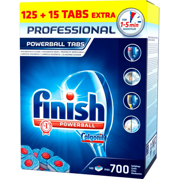 4002448103127 - Finish Calgonit Professional Powerball Spülmaschinentabs Sorgt für eine kraftvolle Reinigung 1 Packung = 140 Tabs 2533 g