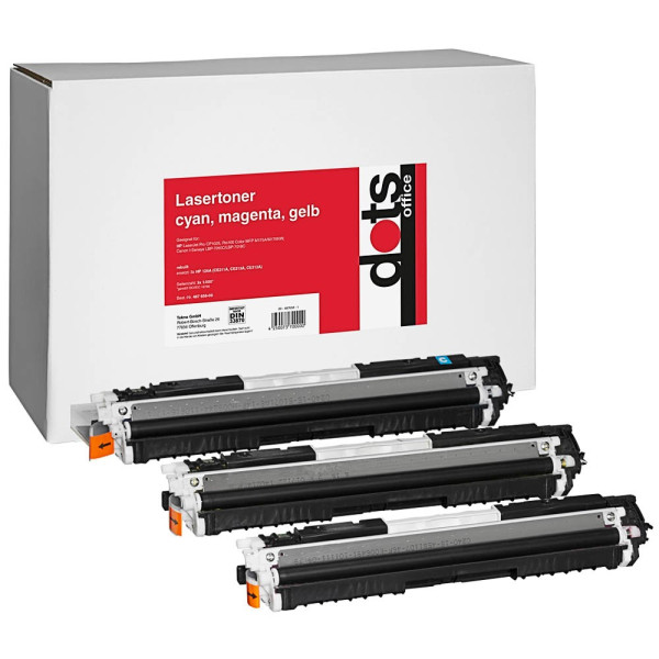 4250073731967 - Toner 12260030-DOTS kompatibel zu HP 126A Multipack cyan magenta gelb 4250073731967 3 Stück