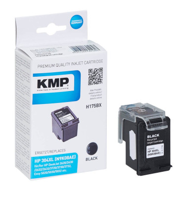 KMP H175 schwarz Tintenpatrone ersetzt HP 304XL