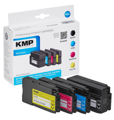 KMP H166VX schwarz, cyan, magenta, gelb Tintenpatronen ersetzen HP 953XL