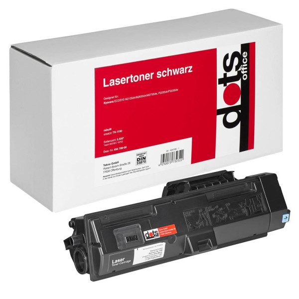 4250073732322 - Toner 29140000-DOTS kompatibel zu Kyocera TK-1150 schwarz