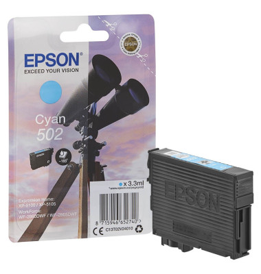 EPSON 502/T02V24 cyan Tintenpatrone