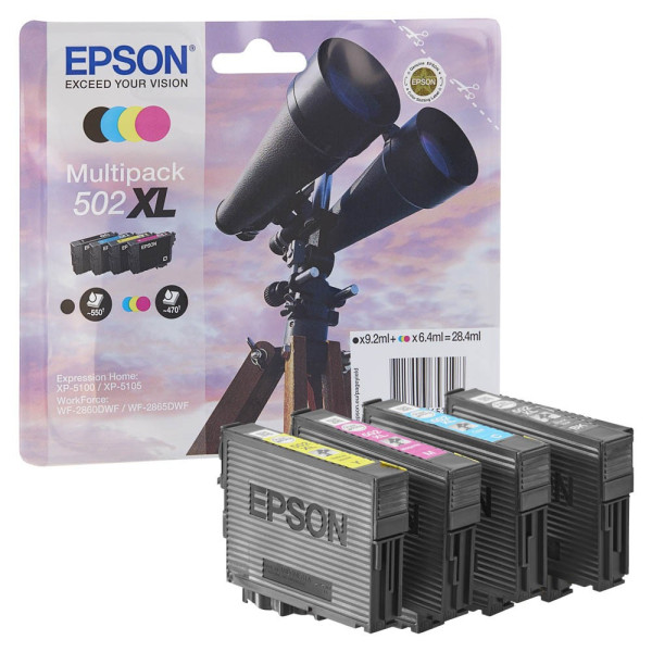 8715946653198 - AKTION EPSON 502XL T02W64  schwarz cyan magenta gelb Druckerpatronen 12er-Set  + GRATIS Aral Tankgutschein 15 €