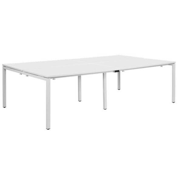 3660141254891 - Doppelschreibtisch easyDesk B4P80X1201313 75cm (H) 240cmx166cm (BxT) rechteckig weiß   Weiß 3660141254891 PAPERFLOW