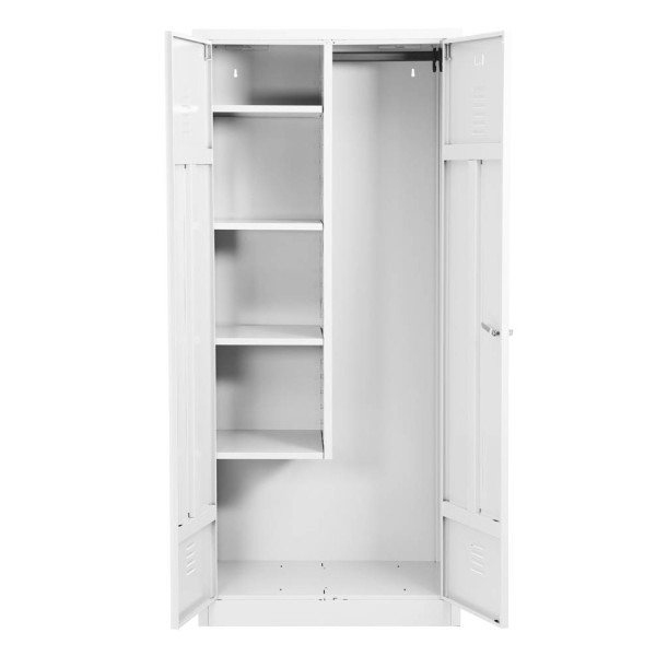 4260090179529 - Putzmittelschrank 110081 verkehrsweiß 800 x 500 x 1800 cm aufgebaut