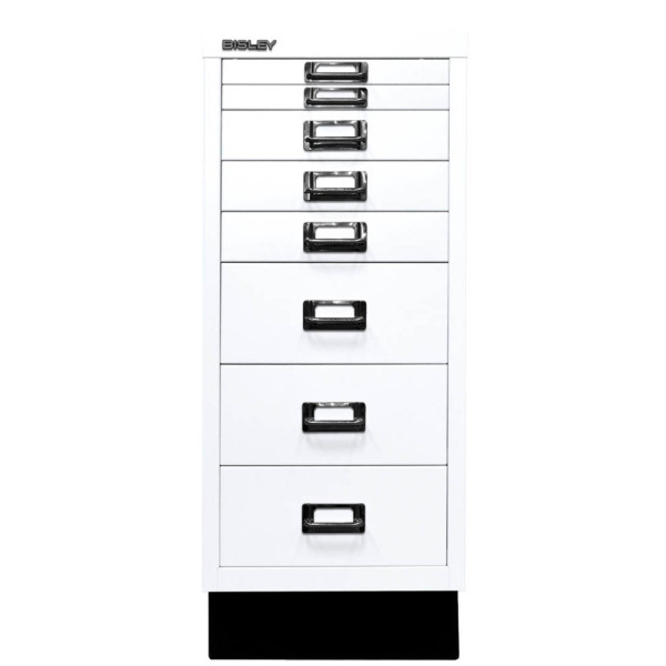 5020073737233 - Schubladenschrank MultiDrawer? 29er Serie L298S696 Stahl 8 Schubladen (Vollauszug) A4 278 x 67 x 38 cm mit Sockel weiß