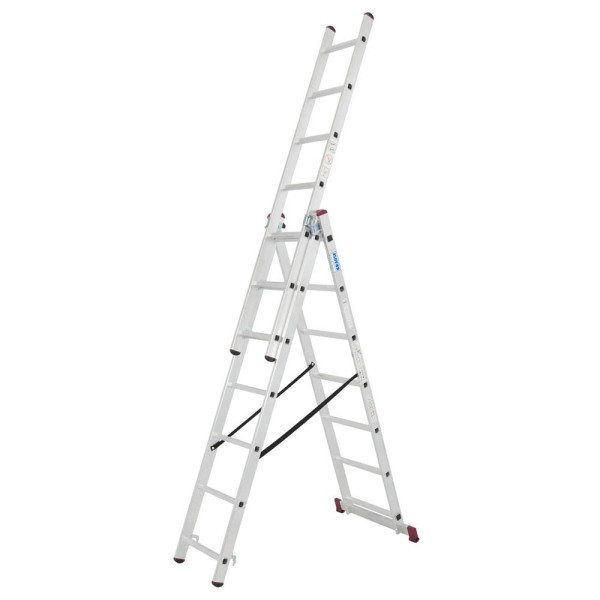 4009199033376 - Krause Systems - Krause Corda Alu Vielzweckleiter Treppenleiter 3x7 Tritte Leiter Treppenfunktion