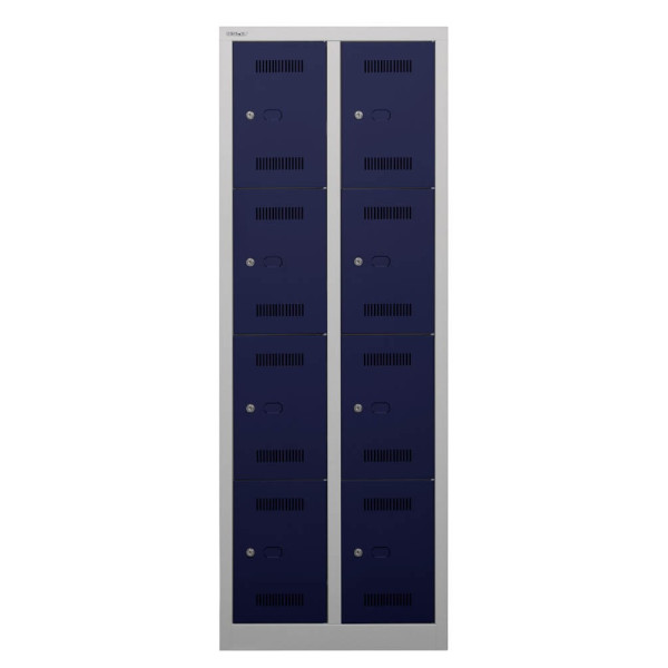 5020073701531 - BISLEY Schließfachschrank MonoBloc ML06D4 lichtgrau oxfordblau ML06D4505 8 Schließfächer 610 x 500 x 1700 cm