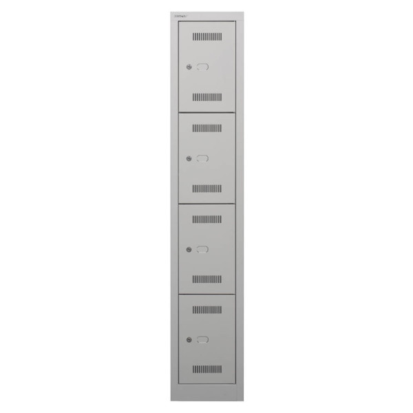 5020073763010 - Schließfachschrank MonoBloc ML03S4645 Metall 1 Abteil mit 4 Fächern abschließbar 322x170cm (BxH) lichtgrau