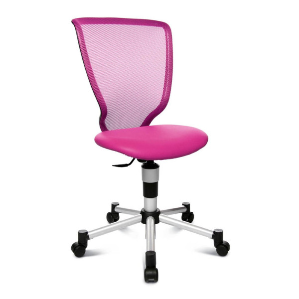 4014296724225 - Kinderdrehstuhl Titan Junior 71487 S04 Stoff rosa Gestell silber