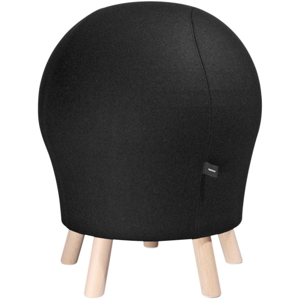 4014296282930 - Hocker Sitness Alpine mit integriertem Gymnastikball Bezug 75 % Schurwolle schwarz