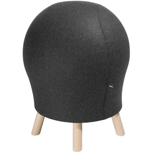 4014296276229 - Hocker Sitness Alpine mit integriertem Gymnastikball Bezug 75 % Schurwolle anthrazit