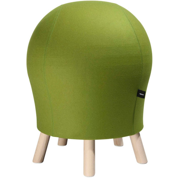 4014296276083 - Hocker Sitness Alpine mit integriertem Gymnastikball Bezug 75 % Schurwolle grün