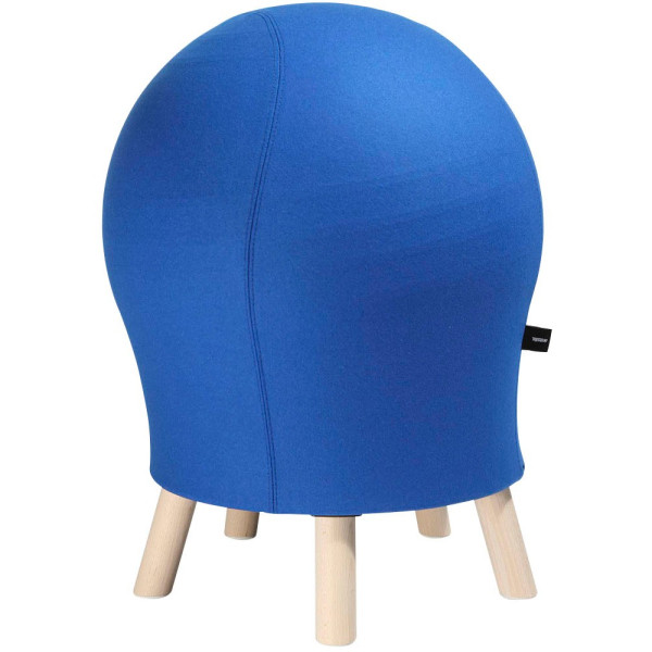 4014296279077 - Hocker Sitness Alpine mit integriertem Gymnastikball Bezug 75 % Schurwolle blau