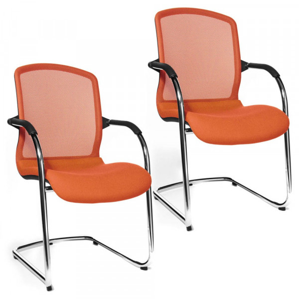 4014296055428 - 2 Open Chair 100 Besucherstühle orange 4014296055428 2 Stück