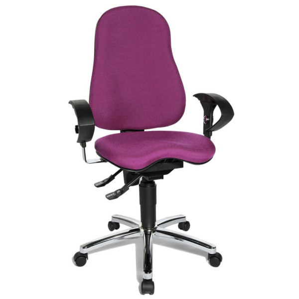 4014296741703 - Bürostuhl Sitness® 10 SI59U G03 Stoff lila Gestell chrom