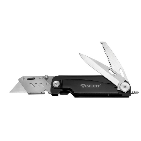 4027521516137 - WESTCOTT Universal-Messer Edelstahl + Sägeklinge klappbar