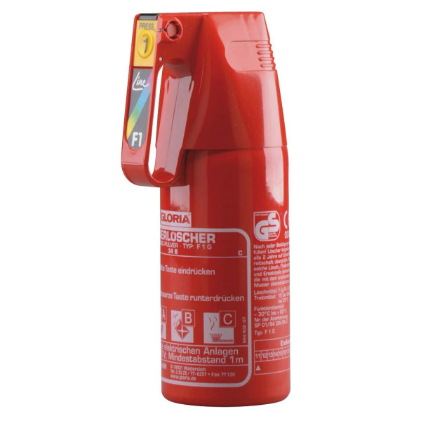 4006325146269 - GLORIA Pulver-Kompakt-Feuerlöscher Inhalt 1 kg Brandklasse A+B+C