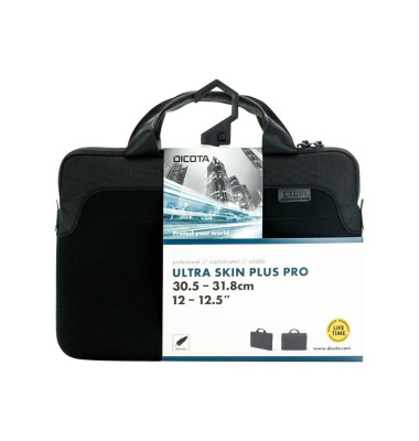 Laptoptasche Ultra Skin Plus Kunstfaser schwarz