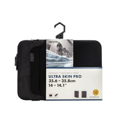 Laptoptasche Ultra Skin Pro Kunstfaser schwarz