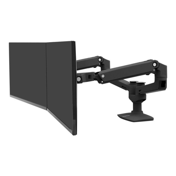 0698833073898 - LX Dual Arm Side by Side Desk Mount 2fach Monitor-Tischhalterung 381 cm (15) - 686 cm (27) Schwarz Höhenverstellbar Drehbar Neigbar Schwenkbar