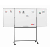 Klapp-Whiteboard MAULstandard, 6458584, 120/240x100cm (BxH), kunststoffbeschichtet, Aluminium