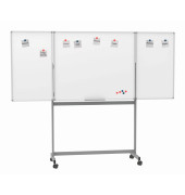 Klapp-Whiteboard MAULstandard, 6458684, 150/300x100cm (BxH), kunststoffbeschichtet, Aluminium