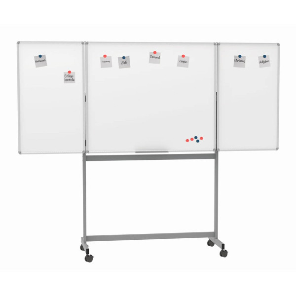 4002390076517 - Mobile Whiteboard-Klapptafel MAULstandard weiß kunststoffbeschichtet magnethaftend 2 Flügel B 1500 x H 1000 mm