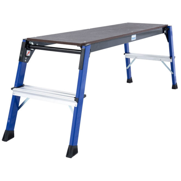 4009199130099 - Aluminium Arbeitsplattform Arbeitshöhe (max) 25 m MONTO® StepTop® 130099 Blau Schwarz 4009199130099 Krause