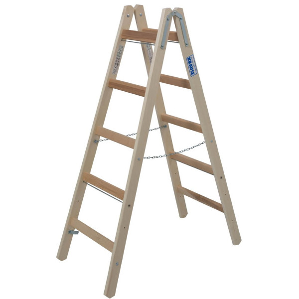 4009199170071 - Krause Systems - Krause Stabilo Holz Klappleiter Holzleiter Stehleiter 2x5 145m Standleiter