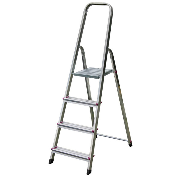 4009199000705 - Krause Systems - Krause Corda Alu Trittleiter Stehleiter 4 Stufen Standhöhe bis 80 cm Klapptritt