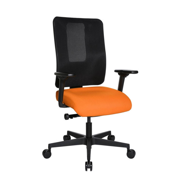 4014296751610 - Bürostuhl Sitness Open X (N) Deluxe mit Schiebesitz OX30WTW2 T340 orange schwarz schwarz Stoff