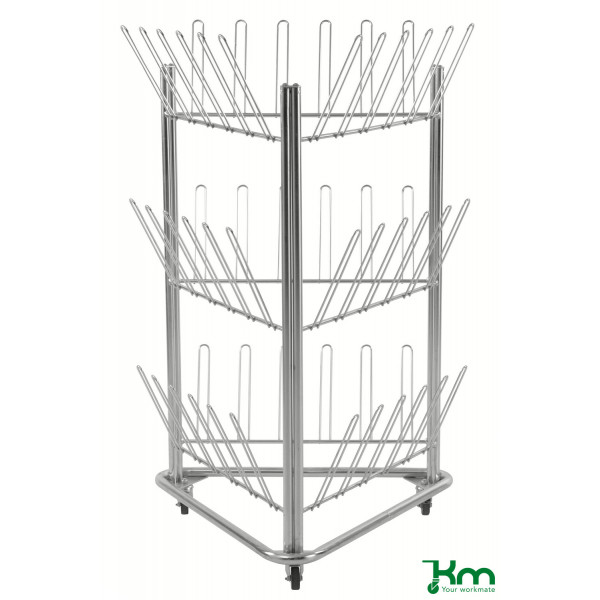 7350050356187 - Trockenwagen KM125077-O Schuh-und Stiefeltrockenwagen 714x780x1192mm (BxLxH) bis 25kg belastbar 3 Lenkrollen 1 davon mit Br