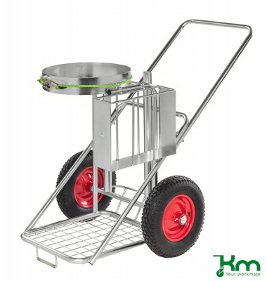 Müllsackständer verzinkt bis 150 kg 2 Bockrollen 1200x820x1000mm KM145760-E