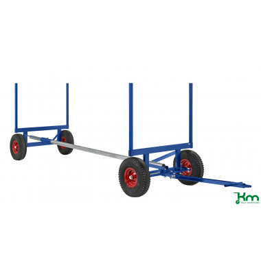 Langgutwagen blau bis 200 kg Unplattbare Räder 1600x600x750mm KM215PF