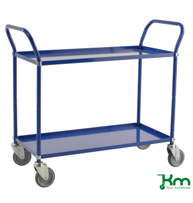 Etagenwagen blau bis 250 kg 4 Lenkrollen 1080x480x940mm KM3105