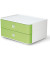 Schubladenbox Smart-Box Allison 1120-80 SnowWhite/LimeGreen 2 Schubladen geschlossen