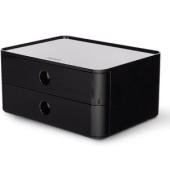 Schubladenbox Smart-Box Allison 1120-13 schwarz/schwarz 2 Schubladen geschlossen