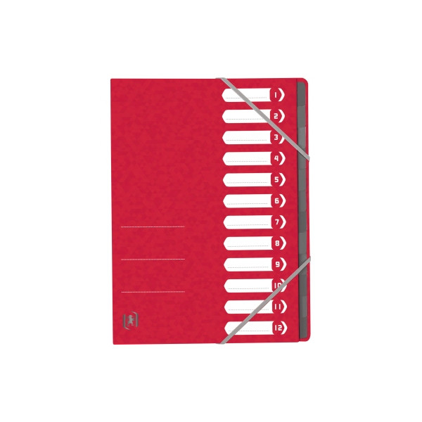 3045050409813 - Ordnungsmappe TOP FILE+ DIN A4 390g m² Karton rot 12 Fächer 304